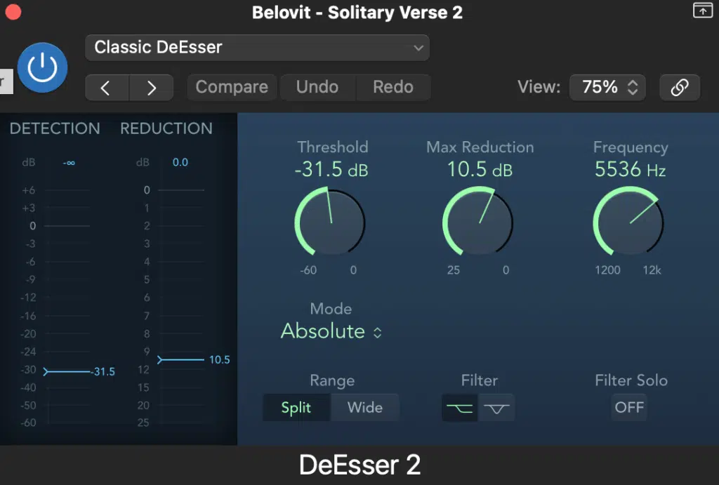 3 Easy Ways to Clean Up Vocals in Logic Pro X (Stock Plugins Only!) 2 Step 2: De-esser - Control Sibilance
